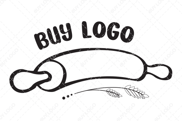 A Rolling Pin Abstract Beneath it Grain of Wheat Logo